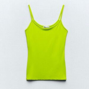 Zara Bright Green Camisole Top